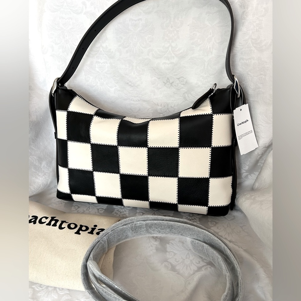 New Larger size Coach Coachtopia Alter Ego checkered bag - Picture 3 of 9
